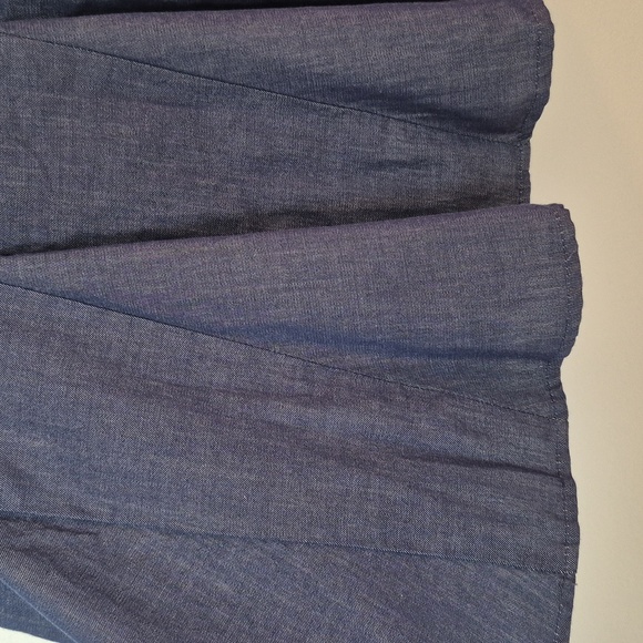 NWT Banana Republic Baby Denin Chambray Dress Flair Skirt Puff Sleeve Size 18-24 - Picture 4 of 9